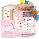 Faith Love Bible Verse Jar - Christian Mothers Day Gifts for Wife Girlfriend, Christian Gifts for Women Men, Scripture Cards for Bible Study Anniversary Valentine Birthday Couples Gift for Her Him