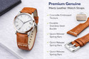 Faithcarry Lifestyle overseas orange watch strap 20 mm Genuine Leather Watch Strap