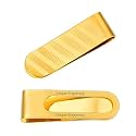 FaithHeart Men Wallet Money Clip, Customize Available Best Gift for Father (Send Gift Box), Stainless Steel/Gold Plated Men Minimalist Wallet Charms Money Card Holder