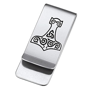 faithheart money clip for men norse viking card clips stainless steel minimalist wallet card holder personalized customized jewelry