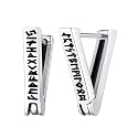 FaithHeart Norse Viking Rune Huggie Hoop Earrings for Men Black/Gold/Silver
