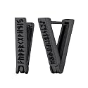 FaithHeart Norse Viking Rune Huggie Hoop Earrings for Men Black/Gold/Silver