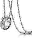 Faizam Collection Chains For Men Stylish Locket Chain For Men Boys Silver Plated Stainless Steel Locket