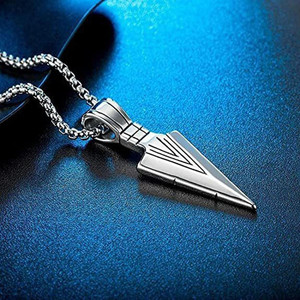 faizam collection high polished the silver arrow stainless steel rocking pendant for men and boys stainless steel pendant