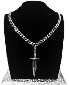 faizam collection shehwag silver with talvar trending locket chain for boys stainless steel locket