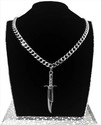 Faizam Collection Shehwag Silver With Talvar Trending locket chain For Boys Stainless Steel Locket