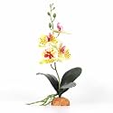 White Fake Orchids Reptile Terrarium Decor for Bearded Dragon Tank