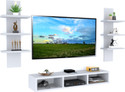 Falasna Engineered Wood Wall Mount TV Entertainment Unit Cabinet Set Top Box Stand Engineered Wood TV Entertainment Unit (Finish Color - White, DIY(Do-It-Yourself))