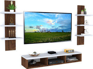 falasna engineeredwood tvcabinetwall settop box shelftvstandunit forliving room home engineered wood tv entertainment unit finish color - whitewalnut diydo-it-yourself