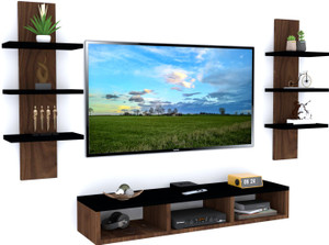 falasna engineeredwood tvcabinetwall settop box shelftvstandunit forliving room home engineered wood tv entertainment unit finish color - black-walnut diydo-it-yourself