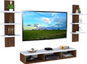 Falasna EngineeredWood TVCabinet/Wall SetTop Box Shelf/TVStandUnit ForLiving Room /Home Engineered Wood TV Entertainment Unit (Finish Color - White&Walnut, DIY(Do-It-Yourself))