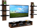 Falasna EngineeredWood TVCabinet/Wall SetTop Box Shelf/TVStandUnit ForLiving Room /Home Engineered Wood TV Entertainment Unit (Finish Color - BLACK-WALNUT, DIY(Do-It-Yourself))