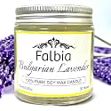 Falbia Scented Wax Candles| Bulgarian Lavender Scented Candle| Last 30+ Hrs |120 GMS| Fragrance Candles for Home Decor|Best Scented Candles for Gift (Bulgarian Lavender)