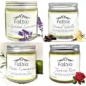 Falbia Scented Wax Candles| Last 30+ Hrs Each |120 GMS Each|Fragrance Candles for Home Decor|Best Scented Candles for Gift (4 Pack(Rose + limegrass + Vanilla + Lavender))