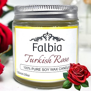 falbia scented wax candles turkish rose scented candle last 30 hrs 120 gms fragrance candles for home decorbest scented candles for gift turkish rose