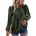 Falechay Womens Tops Flowy Boho Dressy Casual Lace Cute Long Sleeve Shirts