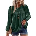 Falechay Womens Tops Flowy Boho Dressy Casual Lace Cute Long Sleeve Shirts