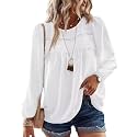 Falechay Womens Tops Flowy Boho Dressy Casual Lace Cute Long Sleeve Shirts