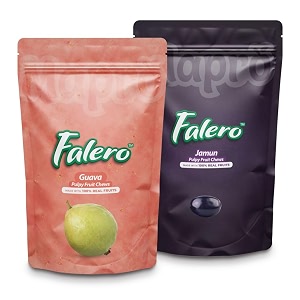 falero fruit chews guava and jamun 175 gm 33 fruit pulp guava amp jamun
