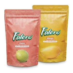 falero fruit chews guava and mango 175 gm 33 fruit pulp guava amp mango
