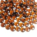 Fall Decorative Amber Flat Glass Marbles 5 Lb, Glass Gems for Vase Filler