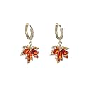 Fall Earrings Rhinestone Orange Earrings Crystal Drop Autumn Earrings Perfect Jewelry Maple Leaf Earrings for WomenThanksgiving Fall Accessories for Women
