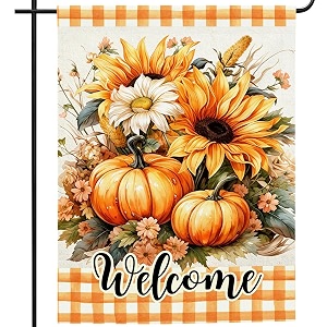 Fall Garden Flag 12x18 Inch Double Sided