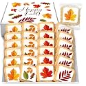 Fall Leaf Cookies Individually Wrapped Leaves themed Theme 24 Pack Bulk for Fall Time