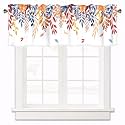 Fall Leaf Valances for Windows Short Curtain 1 Panel,42x12 Inch