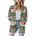 Fall Maple Leaf Cardigan Sweaters for Women Long Sleeve Cardigan Soft Drape Open Front Dusters V-Neck Jackets Dressy
