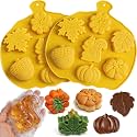 Fall Silicone Molds, 2 Pack Thanksgiving Soap Molds 14 Cavity