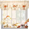 Fall Thanksgiving Kitchen Curtain Valance for Window 58 x 15 Inch