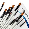 Falling in Art 12 PCS Professional Angled Paint Brushes Set