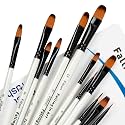 Falling in Art 12 PCS Professional Filbert Paint Brushes Set