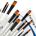 Falling in Art 12 PCS Professional Flat Paint Brushes Set