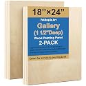 Falling in Art 2 Pack 18x24'' Unfinished Gallery Birch Wood Canvas Panels