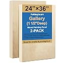 Falling in Art 2 Pack 24x36'' Unfinished Gallery Birch Wood Canvas Panels