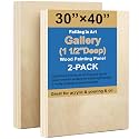 Falling in Art 2 Pack 30x40'' Unfinished Gallery Birch Wood Canvas Panels