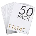 Falling in Art 50Pack Acid-Free White Backing Boards,11x14 Uncut Mat Boards