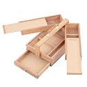 Falling in Art Artist Supply Storage Box, Three Layer Art Storage Tool Box