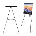 Falling in Art Extra Large 70" High Flip Chart Tripod Display Easel, Black