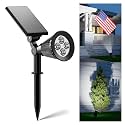 FALOVE Solar Spot Lights Outdoor Cool White LED Waterproof Landscape Lamp