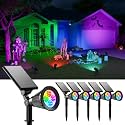 FALOVE Solar Spot Lights Outdoor Cool White LED Waterproof Landscape Lamp