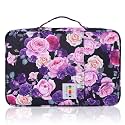 Large Capacity Colored Pencil Case Slot Holds 300 Pencils or 200 Gel Pens with Zipper Closure Nylon Pen Organizer with Handle Strap Pen or Pencil Box for Artis (Purple Rose)