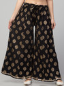 FamBee Flared Women Black Trousers