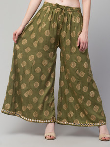 fambee flared women dark green trousers