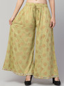 FamBee Flared Women Light Green Trousers