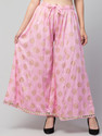 FamBee Flared Women Pink Trousers