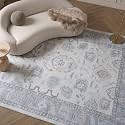 Fame Rugs Gray Modern Oushak Rug 6x9, Vintage Turkish Colorful Oriental Antique Inspired Washable Large Area Rugs, Luxury Living Room Bedroom (384GB, 6' x 9')