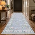 Fame Rugs Lavender Modern Oushak Rug 2'6"x13, Vintage Turkish Colorful Oriental Antique Inspired Long Runner Rugs, Luxury Living Room Bedroom (386PBL, 2'6" x 13')